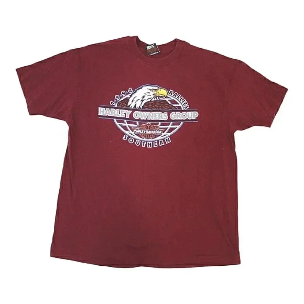 Harley Davidson vintage 1994 single stitch HOG southern rally Tee shirt Lg